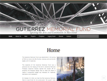 Tablet Screenshot of gutierrezmemorialfund.com